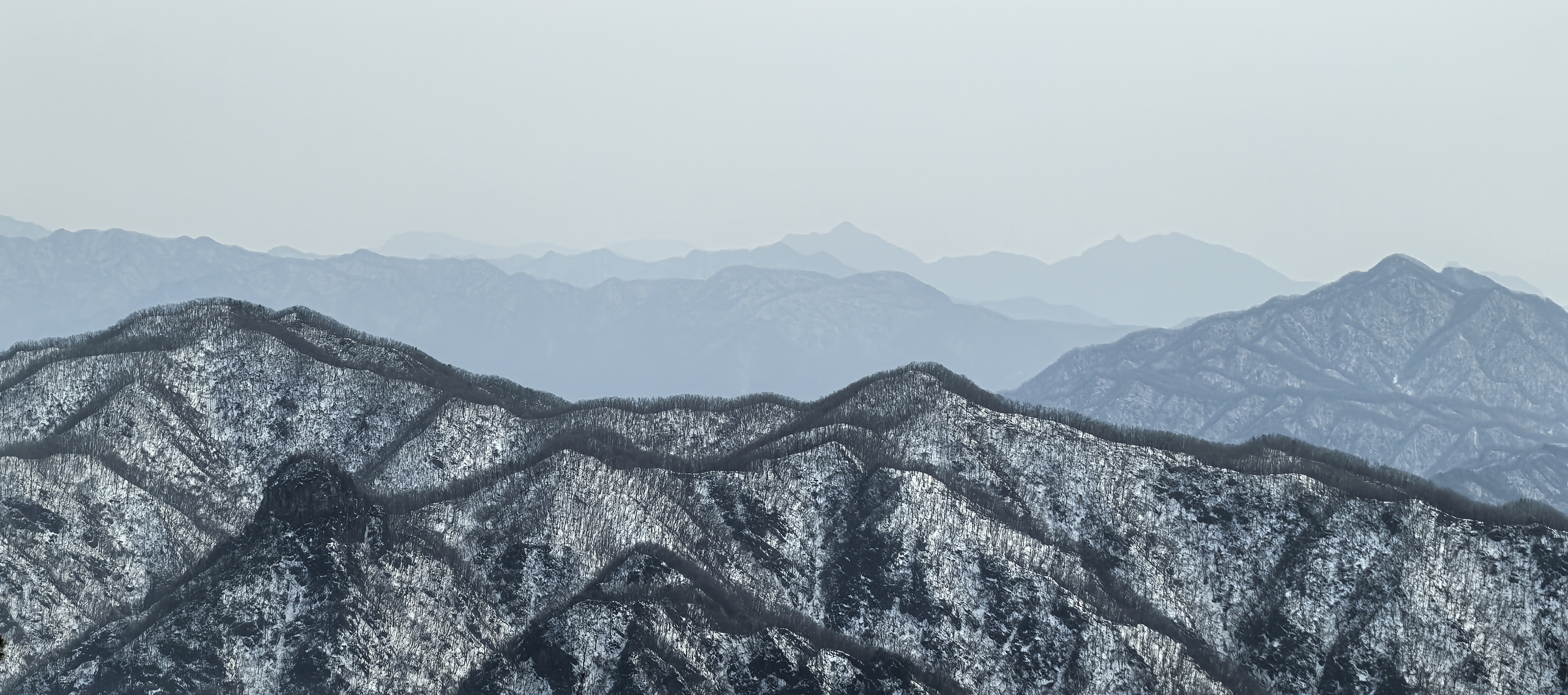 Mountain with white cover